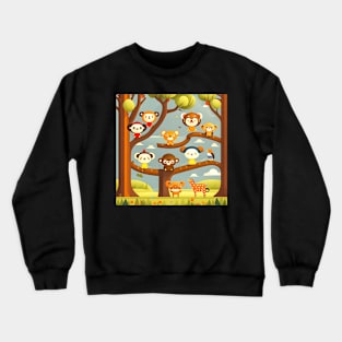 Zoo Animals Art Print Crewneck Sweatshirt